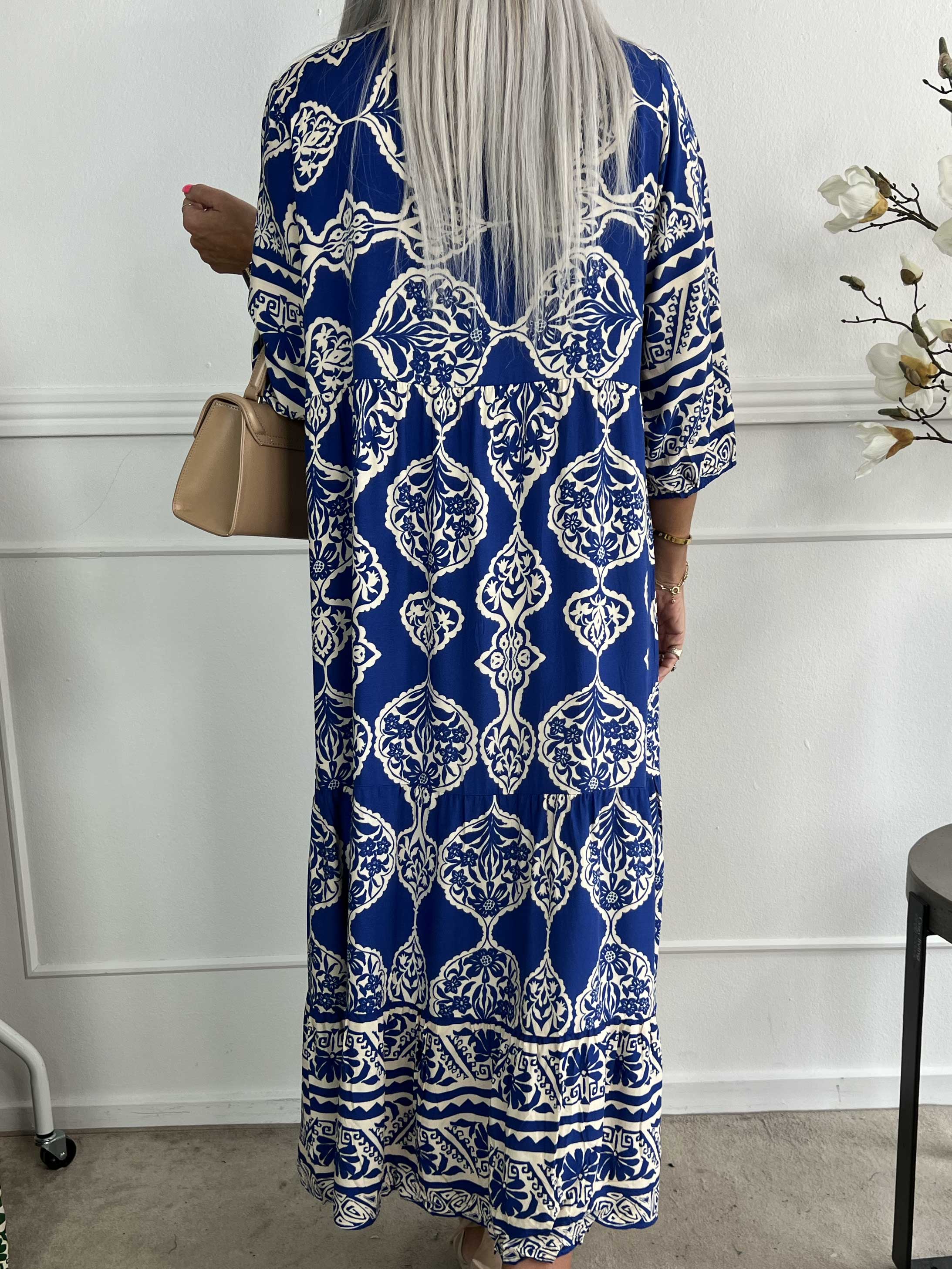 Melly - Lang mønstret tunikakjole